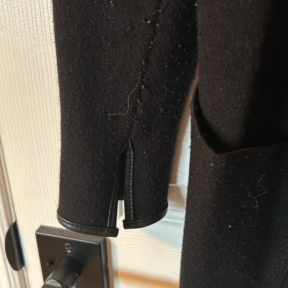 Zara Knit Cardigan with Faux Leather Piping - Picture 4 of 6